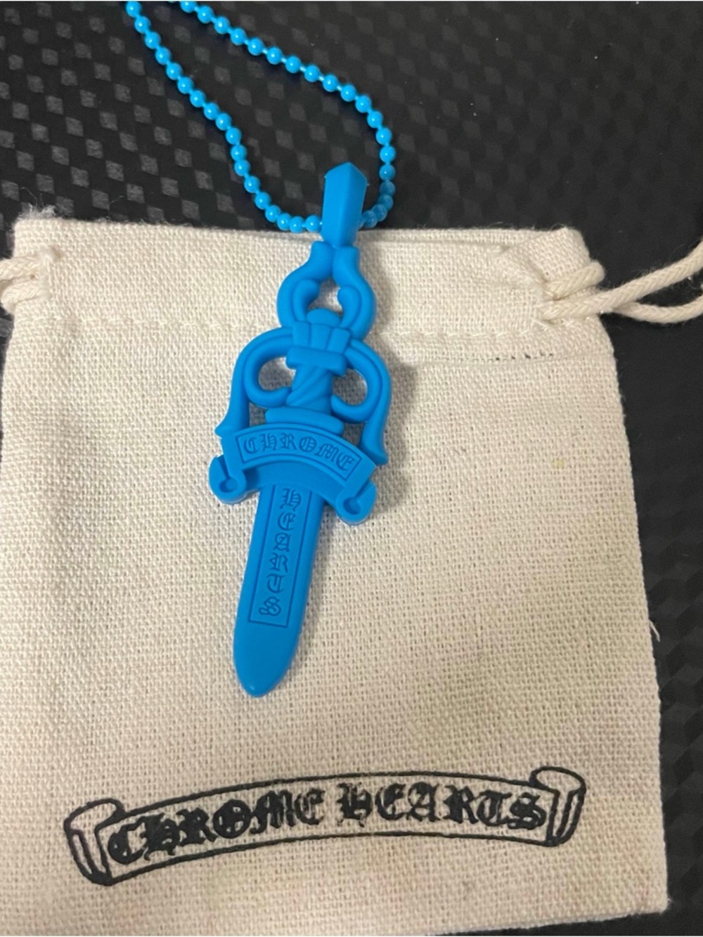 Chrome Hearts Bright Blue Dagger Pendant Necklace(BUNDLE DEALS!)